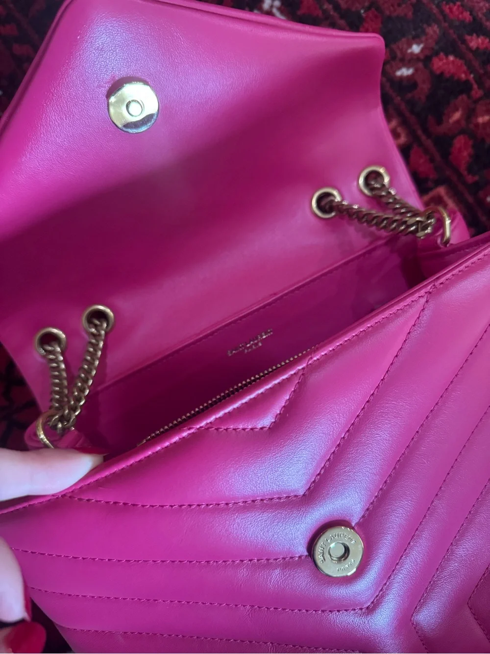 Saint Laurent Small Loulou Leather Shoulder Bag - Picture 8 of 9